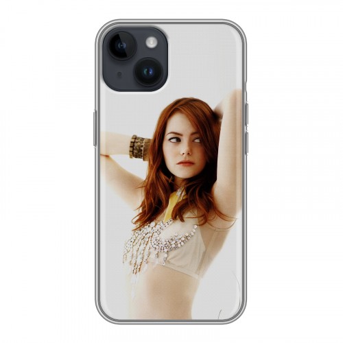 Дизайнерский пластиковый чехол для Iphone 14 Эмма Стоун
