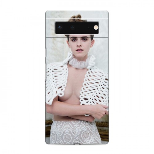 Дизайнерский силиконовый с усиленными углами чехол для Google Pixel 6 Эмма Уотсон