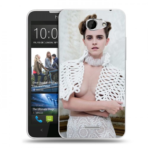 Дизайнерский пластиковый чехол для HTC Desire 516 Эмма Уотсон