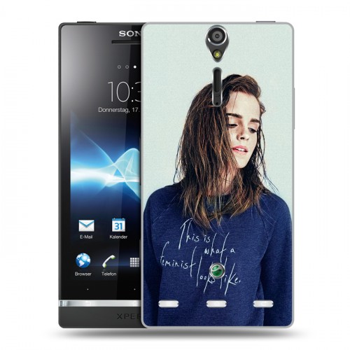 Дизайнерский пластиковый чехол для Sony Xperia S Эмма Уотсон