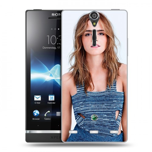 Дизайнерский пластиковый чехол для Sony Xperia S Эмма Уотсон