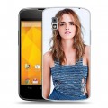 Дизайнерский пластиковый чехол для LG Google Nexus 4 Эмма Уотсон