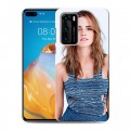 Дизайнерский силиконовый с усиленными углами чехол для Huawei P40 Эмма Уотсон