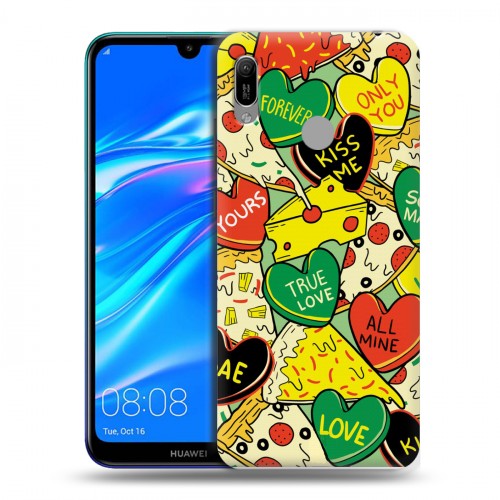 Дизайнерский пластиковый чехол для Huawei Y6 (2019) Pop сердечки