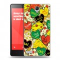 Дизайнерский пластиковый чехол для Xiaomi RedMi Note Pop сердечки