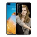 Дизайнерский силиконовый с усиленными углами чехол для Huawei P40 Эмма Уотсон