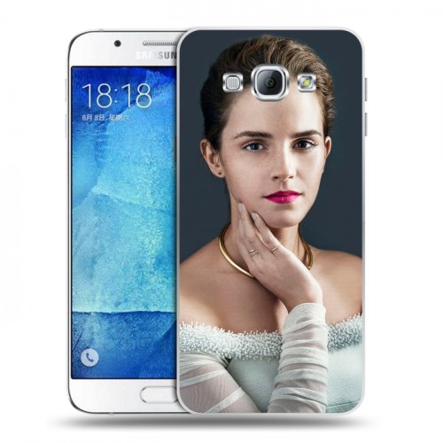 Дизайнерский пластиковый чехол для Samsung Galaxy A8 Эмма Уотсон
