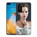 Дизайнерский силиконовый с усиленными углами чехол для Huawei P40 Эмма Уотсон