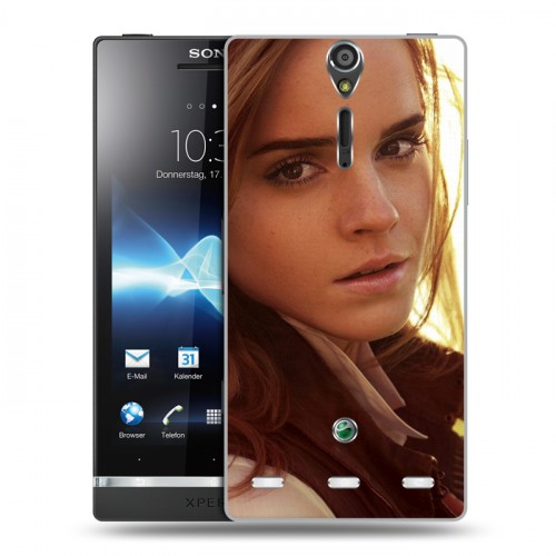 Дизайнерский пластиковый чехол для Sony Xperia S Эмма Уотсон