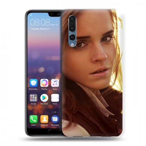 Дизайнерский силиконовый с усиленными углами чехол для Huawei P20 Pro Эмма Уотсон