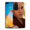 Дизайнерский силиконовый с усиленными углами чехол для Huawei P40 Эмма Уотсон