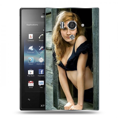 Дизайнерский пластиковый чехол для Sony Xperia acro S Эмма Уотсон