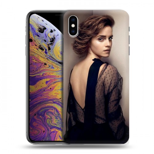 Дизайнерский силиконовый чехол для Iphone Xs Max Эмма Уотсон