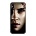 Дизайнерский силиконовый чехол для Iphone x10 Эмма Уотсон