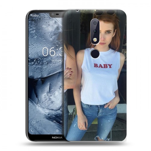 Дизайнерский силиконовый чехол для Nokia 6.1 Plus Эмма Робертс