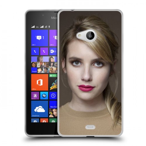 Дизайнерский пластиковый чехол для Microsoft Lumia 540 Эмма Робертс