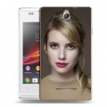 Дизайнерский пластиковый чехол для Sony Xperia E Эмма Робертс