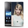 Дизайнерский пластиковый чехол для Sony Xperia S Эмма Робертс