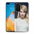 Дизайнерский пластиковый чехол для Huawei P40 Эмма Робертс