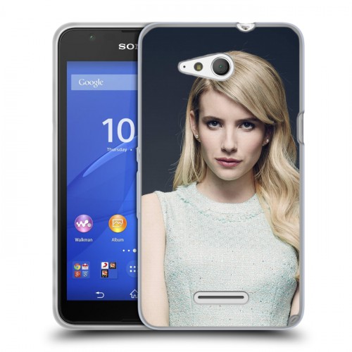 Дизайнерский пластиковый чехол для Sony Xperia E4g Эмма Робертс