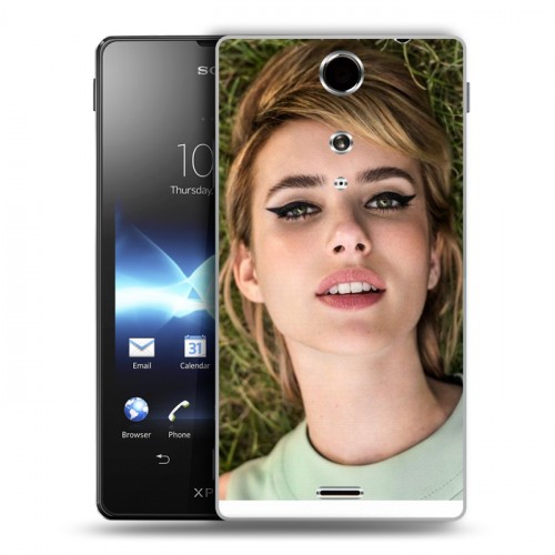 Дизайнерский пластиковый чехол для Sony Xperia TX Эмма Робертс