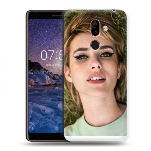 Дизайнерский пластиковый чехол для Nokia 7 Plus Эмма Робертс