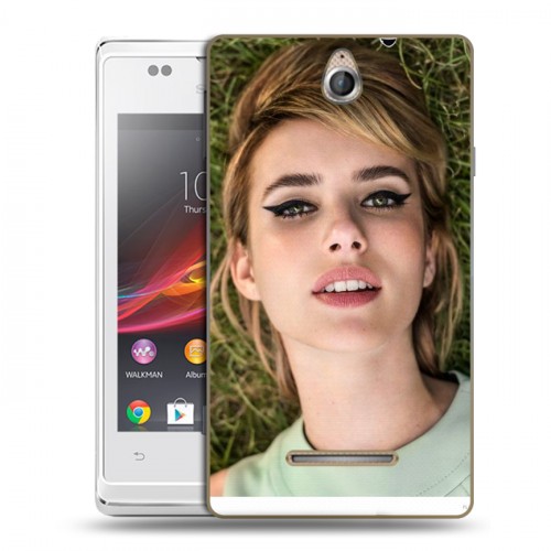 Дизайнерский пластиковый чехол для Sony Xperia E Эмма Робертс