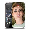 Дизайнерский пластиковый чехол для HTC Desire 500 Эмма Робертс