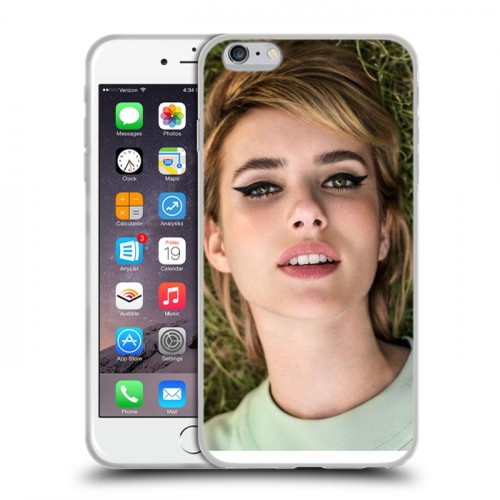 Дизайнерский силиконовый чехол для Iphone 6 Plus/6s Plus Эмма Робертс
