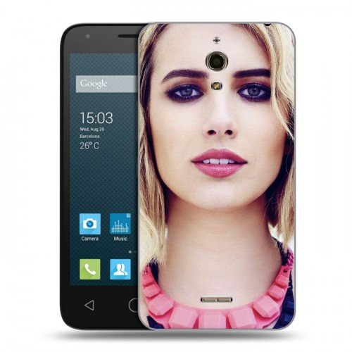 Дизайнерский силиконовый чехол для Alcatel One Touch Pixi 4 (6) Эмма Робертс