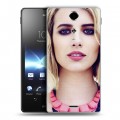 Дизайнерский пластиковый чехол для Sony Xperia TX Эмма Робертс