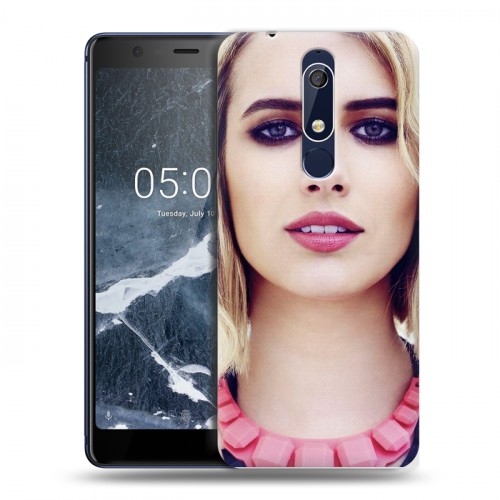 Дизайнерский пластиковый чехол для Nokia 5.1 Эмма Робертс