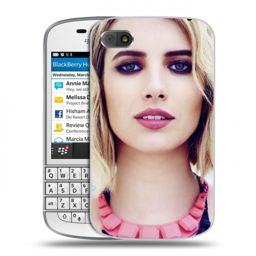 Дизайнерский пластиковый чехол для BlackBerry Q10 Эмма Робертс