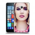 Дизайнерский пластиковый чехол для Microsoft Lumia 640 Эмма Робертс