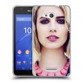 Дизайнерский пластиковый чехол для Sony Xperia E4g Эмма Робертс