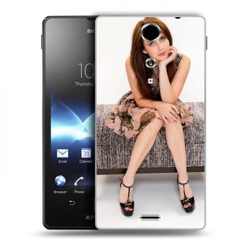 Дизайнерский пластиковый чехол для Sony Xperia TX Эмма Робертс