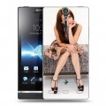 Дизайнерский пластиковый чехол для Sony Xperia S Эмма Робертс