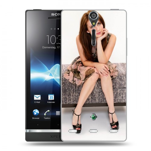 Дизайнерский пластиковый чехол для Sony Xperia S Эмма Робертс