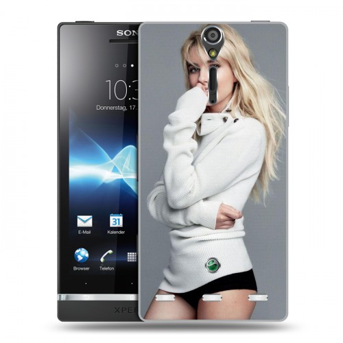 Дизайнерский пластиковый чехол для Sony Xperia S Эмма Робертс