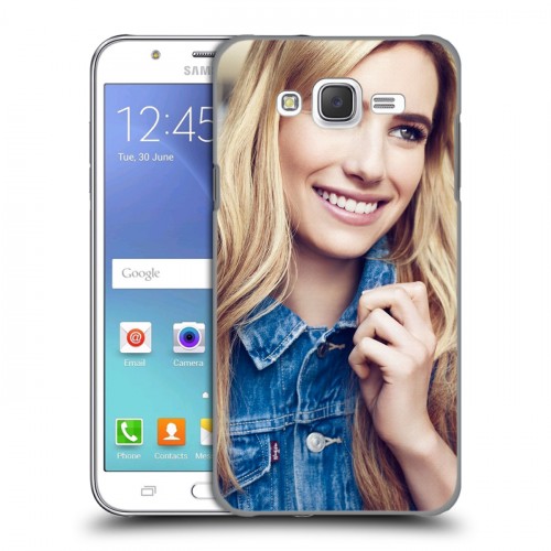 Дизайнерский пластиковый чехол для Samsung Galaxy J5 Эмма Робертс