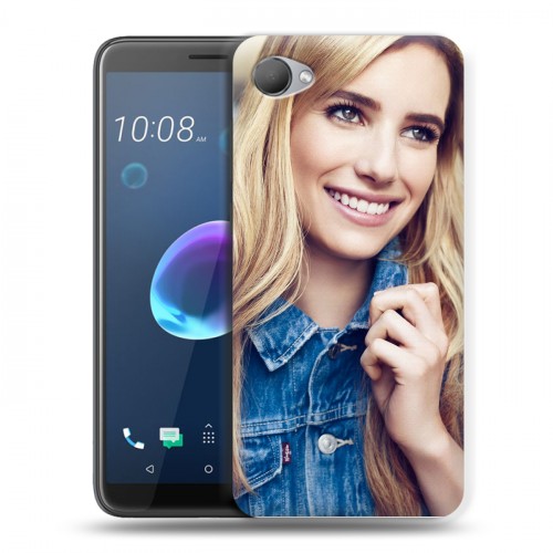 Дизайнерский пластиковый чехол для HTC Desire 12 Эмма Робертс