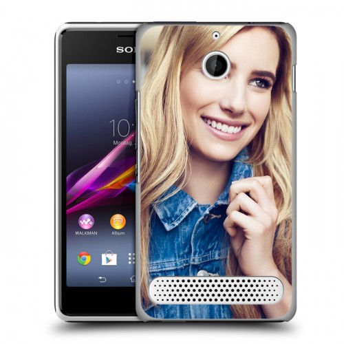 Дизайнерский силиконовый чехол для Sony Xperia E1 Эмма Робертс