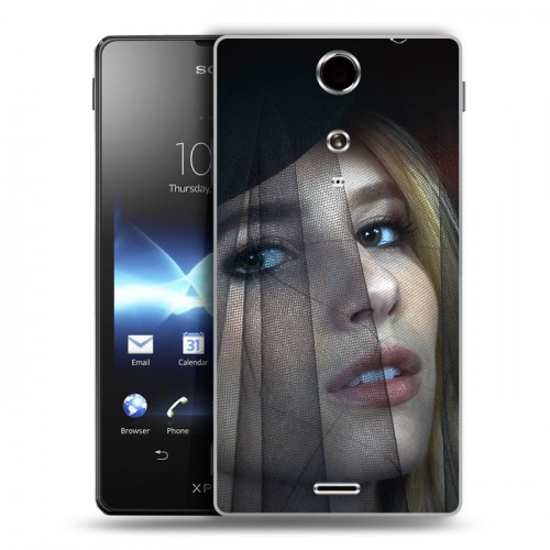 Дизайнерский пластиковый чехол для Sony Xperia TX Эмма Робертс