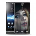 Дизайнерский пластиковый чехол для Sony Xperia S Эмма Робертс