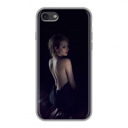Дизайнерский силиконовый с усиленными углами чехол для Iphone 7 Эмма Робертс