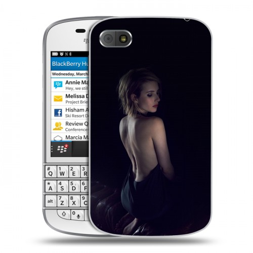 Дизайнерский пластиковый чехол для BlackBerry Q10 Эмма Робертс
