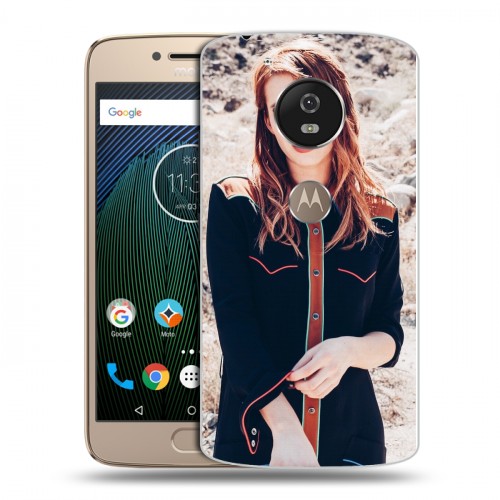 Дизайнерский силиконовый чехол для Motorola Moto G5s Эмма Робертс