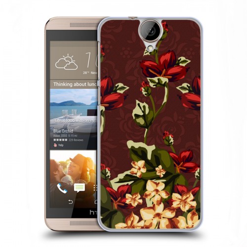 Дизайнерский силиконовый чехол для HTC One E9+ Цветочный арт-деко