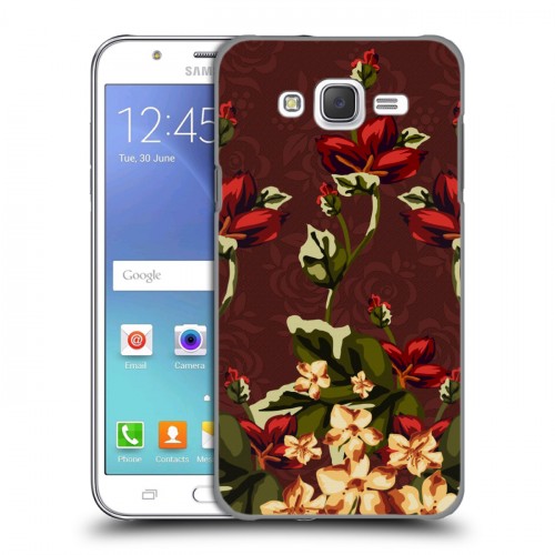 Дизайнерский пластиковый чехол для Samsung Galaxy J5 Цветочный арт-деко
