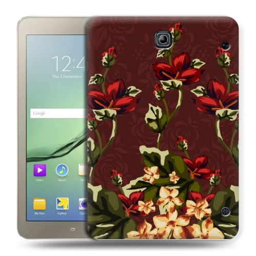 Дизайнерский силиконовый чехол для Samsung Galaxy Tab S2 8.0 Цветочный арт-деко